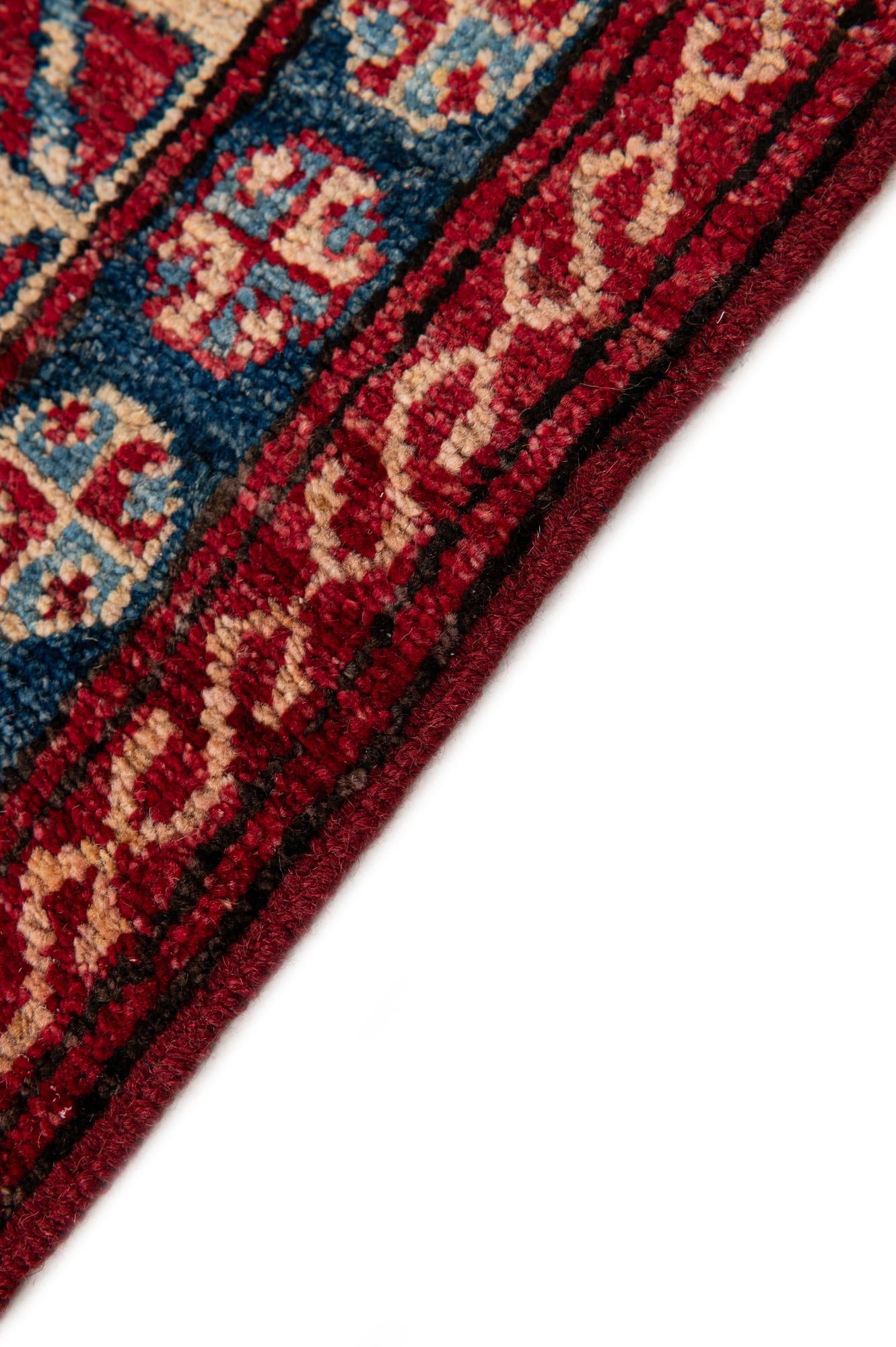 150cm x 255cm anudado a mano Kazak Alfombra Lana