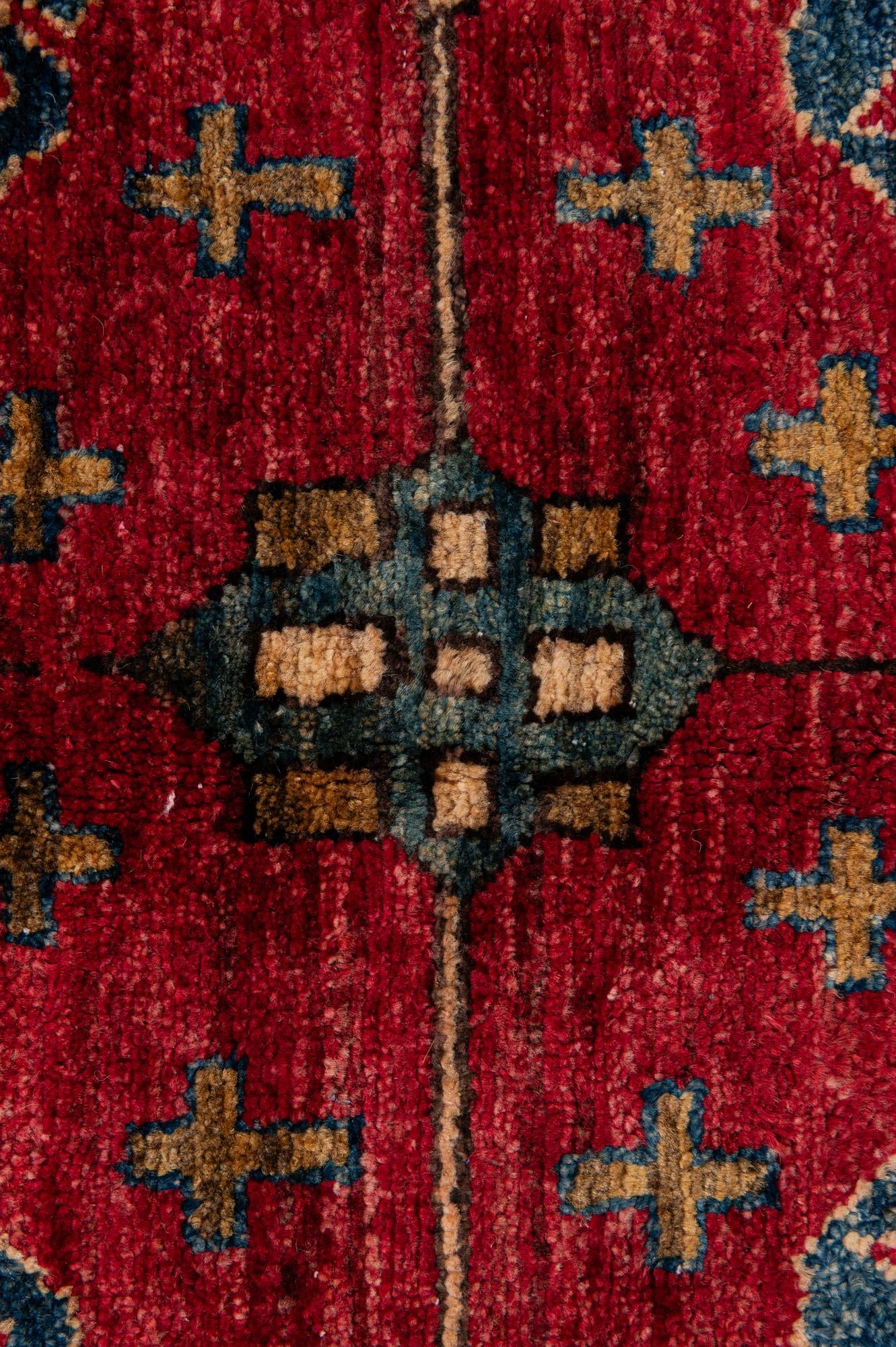 150cm x 255cm anudado a mano Kazak Alfombra Lana