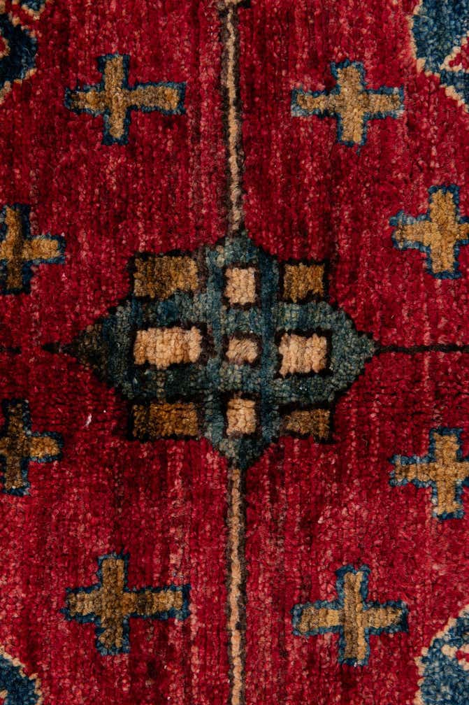 150cm x 255cm anudado a mano Kazak Alfombra Lana