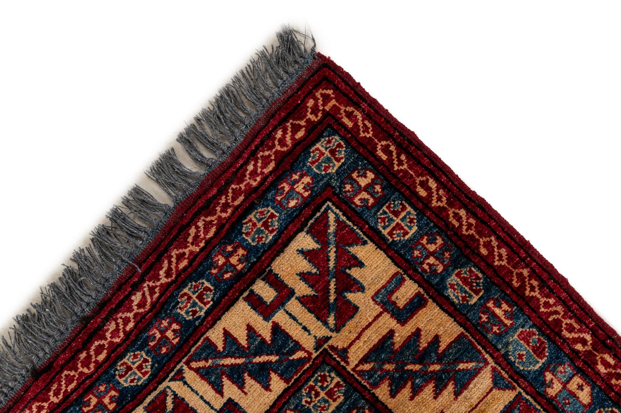 150cm x 255cm anudado a mano Kazak Alfombra Lana