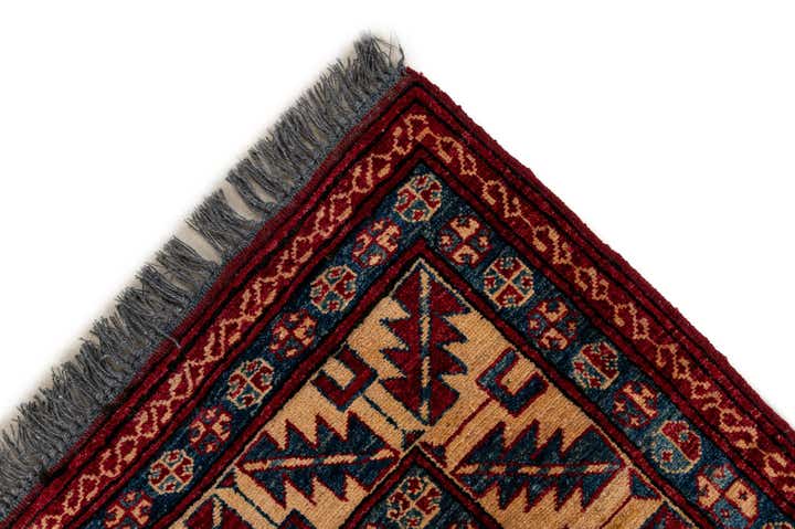 150cm x 255cm anudado a mano Kazak Alfombra Lana