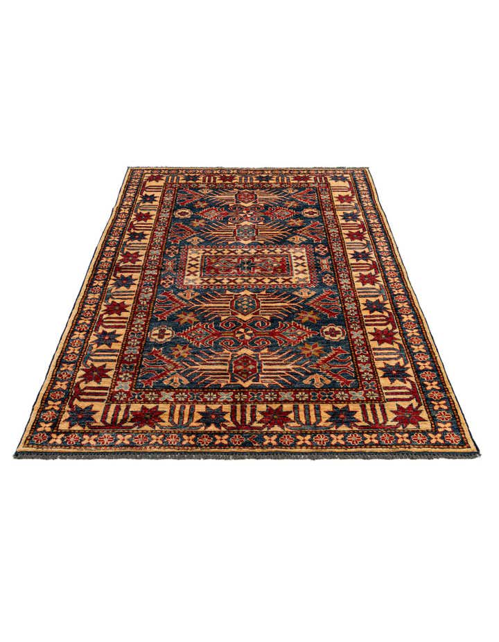 4' 2 x 6' 6 Hand Knotted Kazak Wool Rug