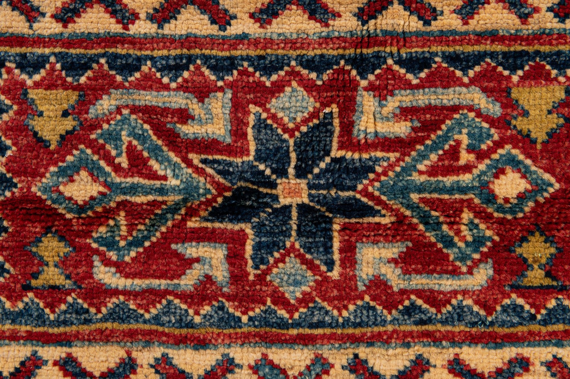4' 2 x 6' 6 Hand Knotted Kazak Wool Rug
