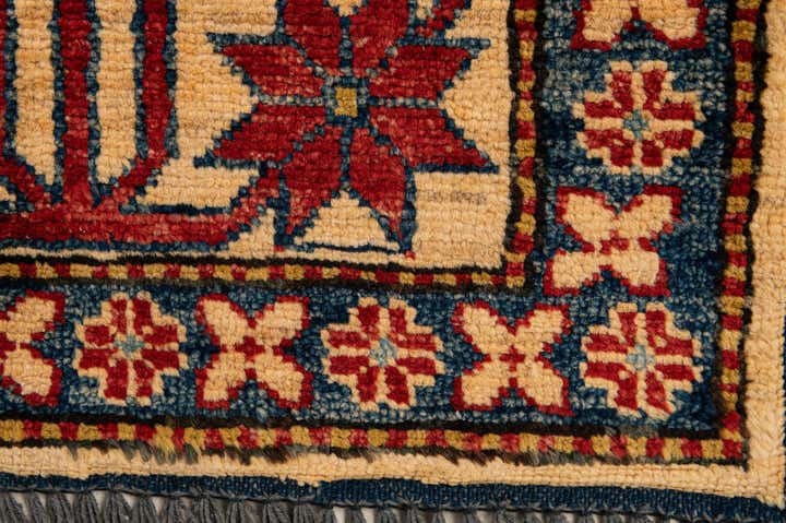 4' 2 x 6' 6 Hand Knotted Kazak Wool Rug