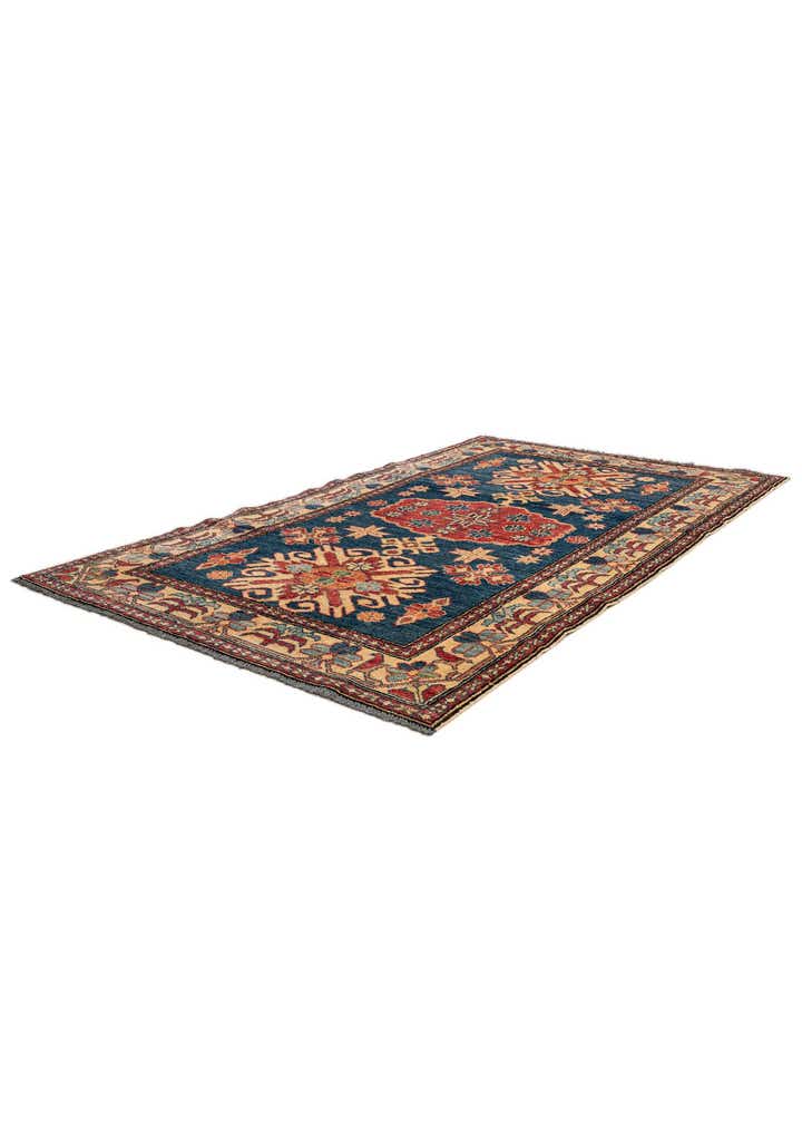4' x 6' 9 Hand Knotted Kazak Wool Rug