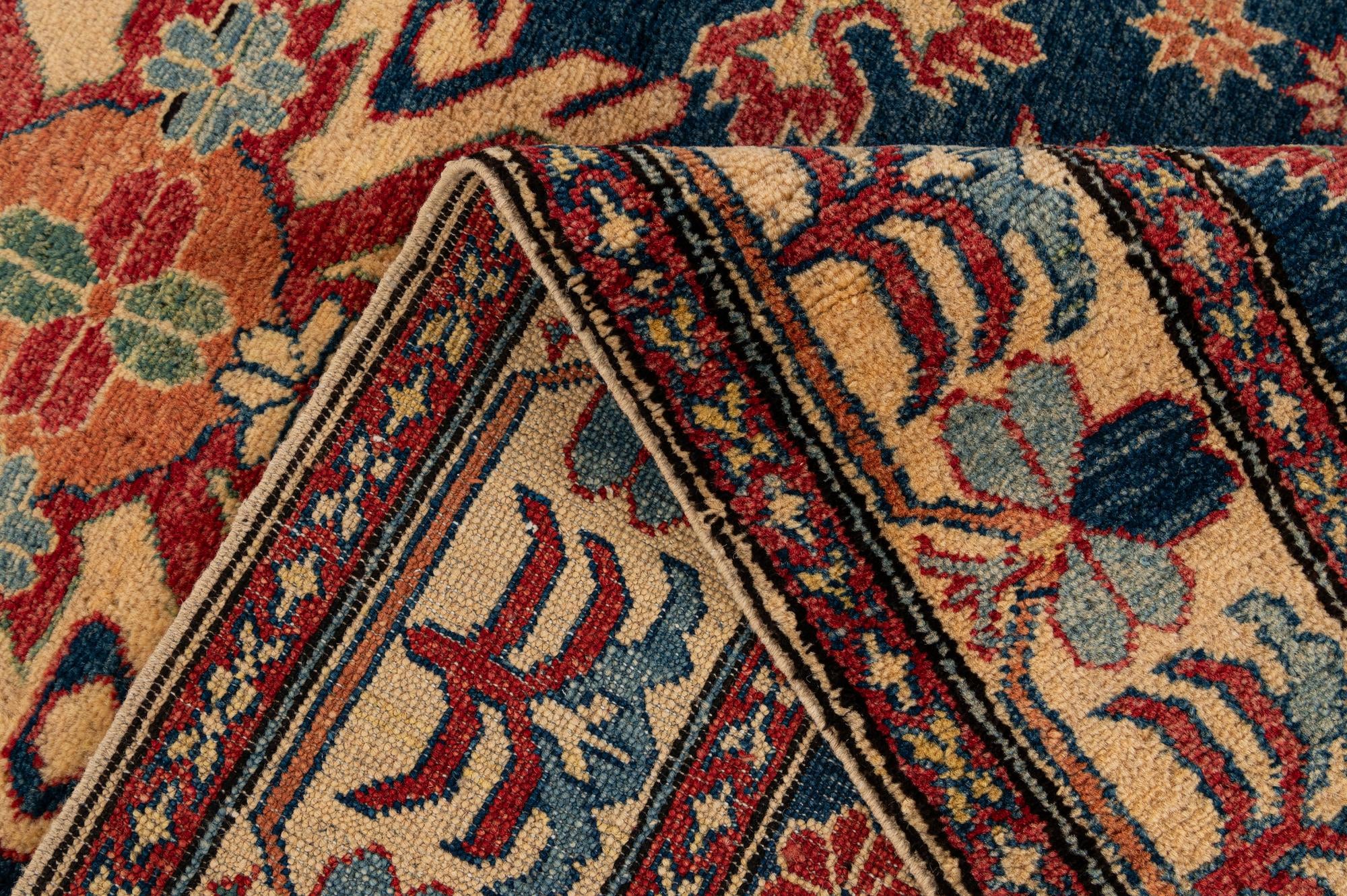 4' x 6' 9 Hand Knotted Kazak Wool Rug