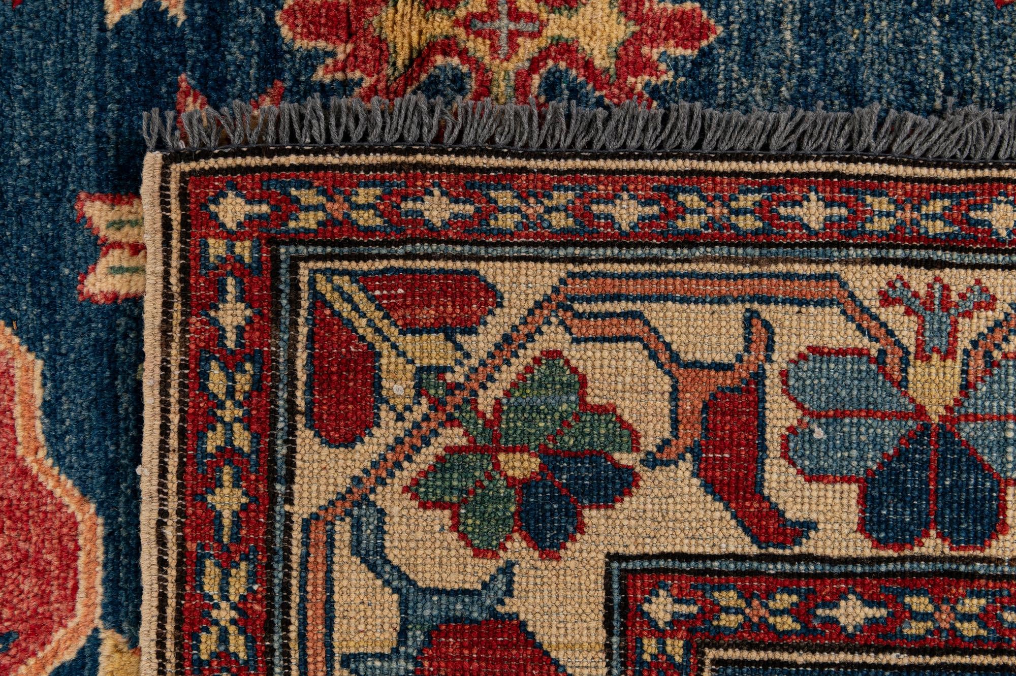 4' x 6' 9 Hand Knotted Kazak Wool Rug