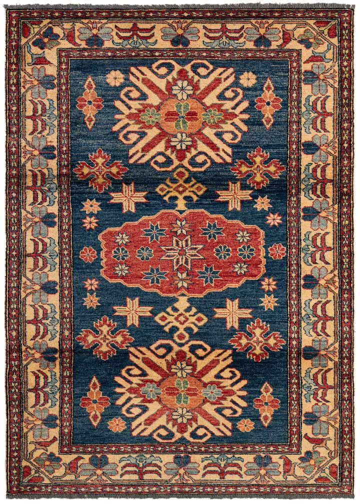4' x 6' 9 Hand Knotted Kazak Wool Rug
