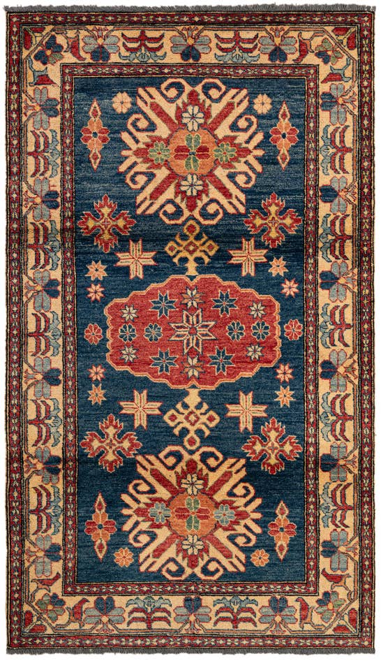 Detail image of 4' x 6' 9 Hand Knotted Kazak Wool Rug