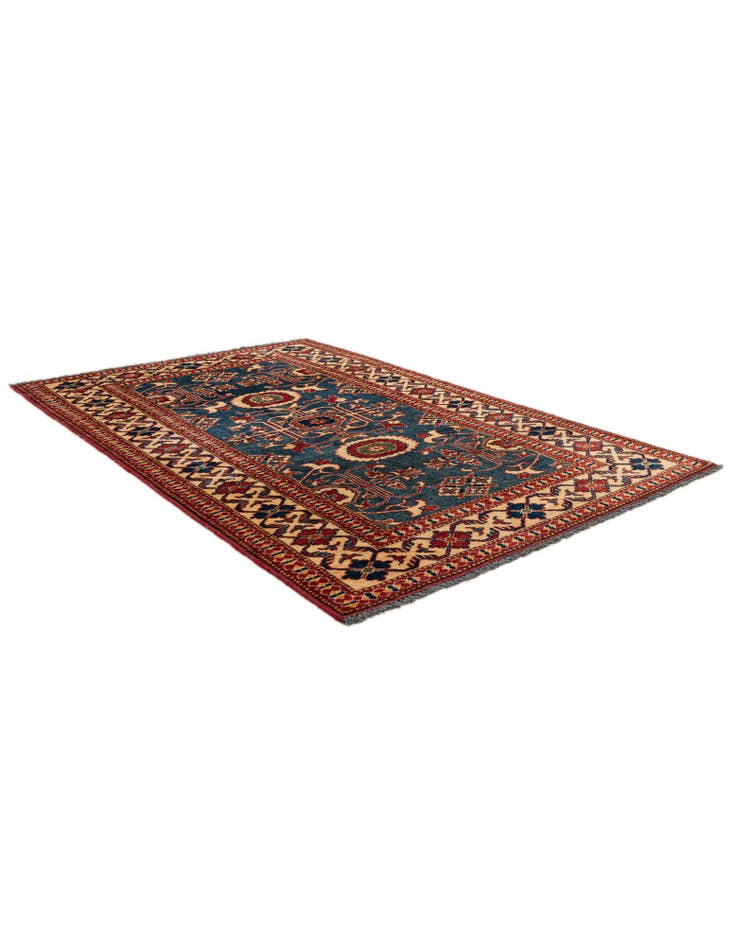 Detail image of 3' 10 x 5' 11  Hand Knotted Kazak Wool Rug