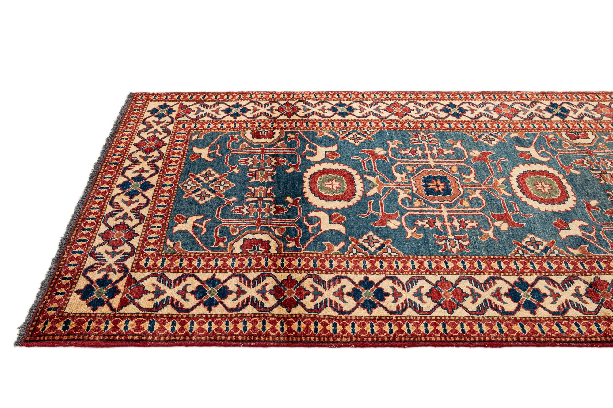 3' 10 x 5' 11 Hand Knotted Kazak Wool Rug