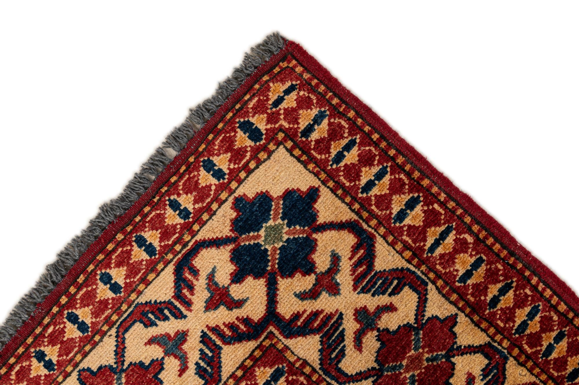 3' 10 x 5' 11 Hand Knotted Kazak Wool Rug