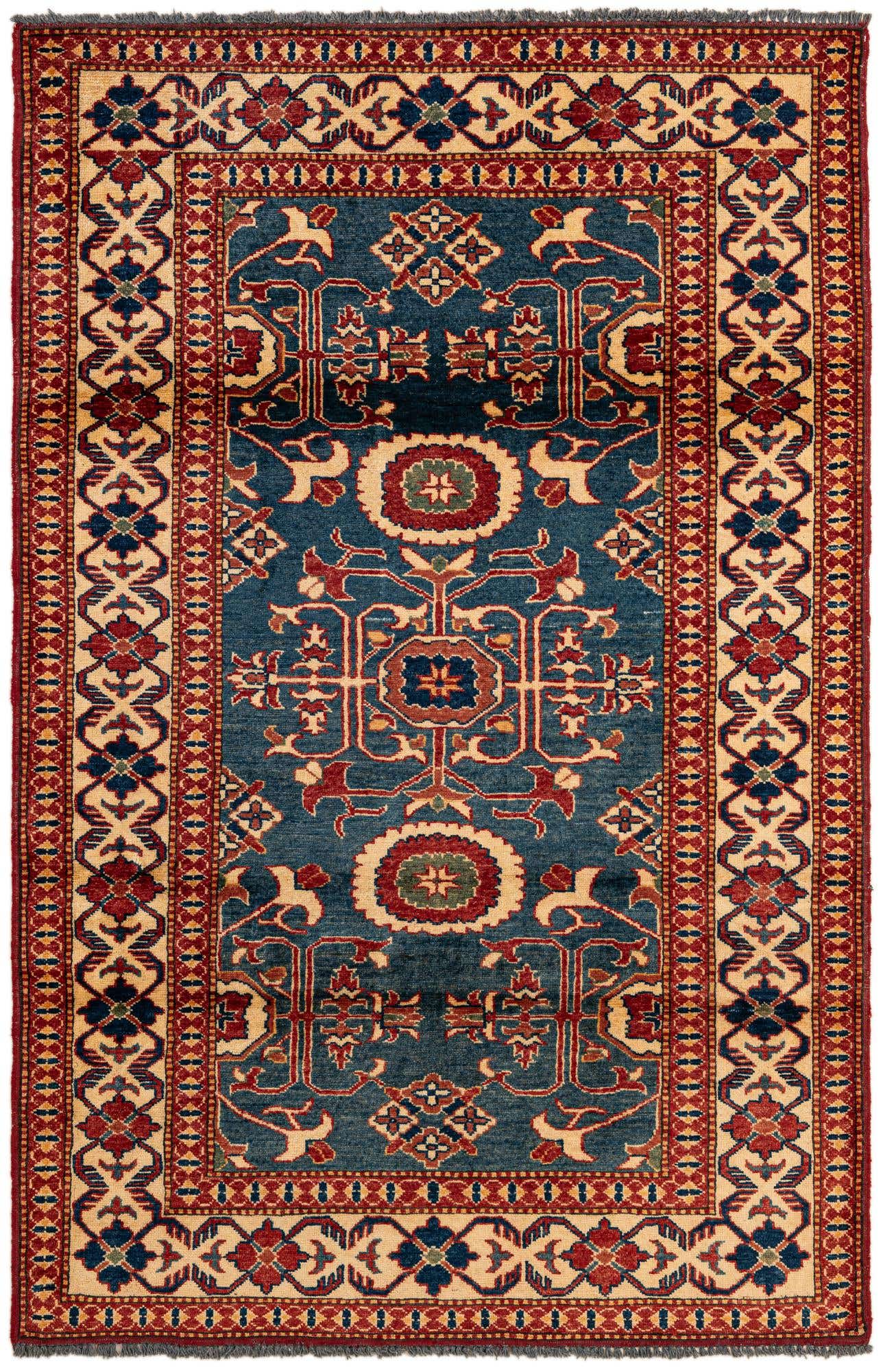 3' 10 x 5' 11 Hand Knotted Kazak Wool Rug