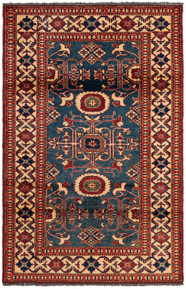 3' 10 x 5' 11 Hand Knotted Kazak Wool Rug