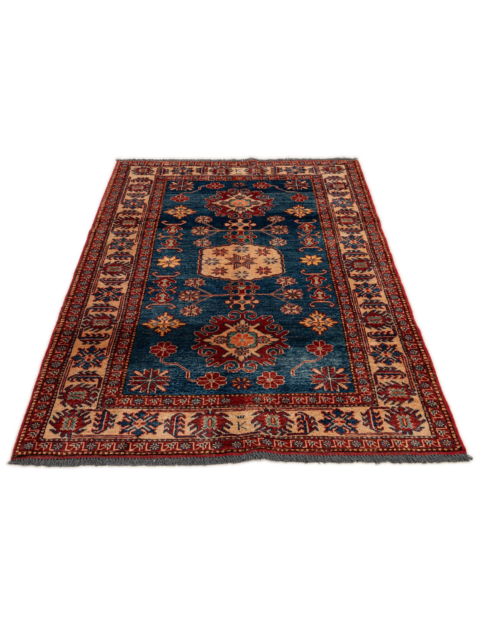 115cm x 175cm anudado a mano Kazak Alfombra Lana