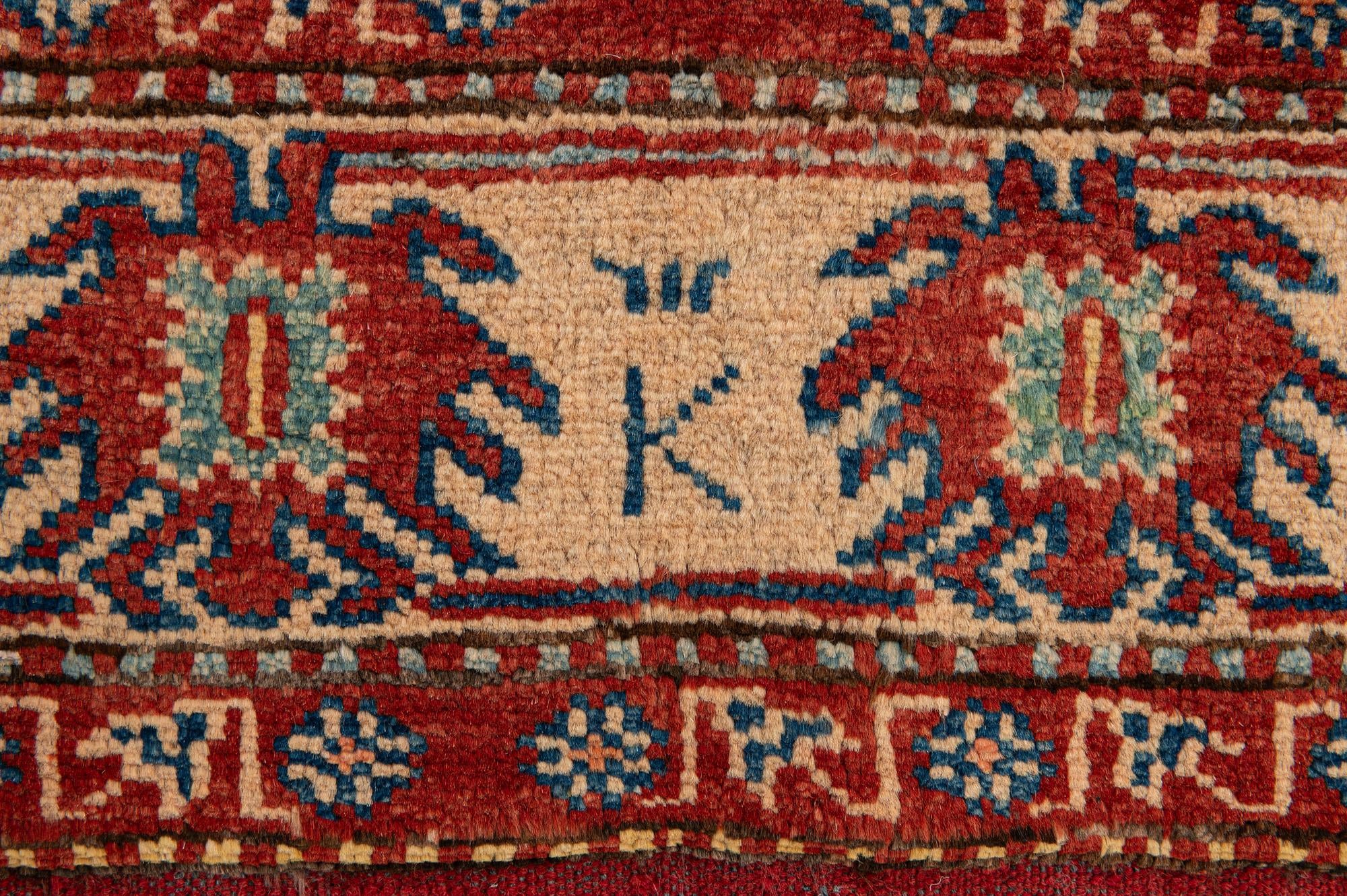 115cm x 175cm anudado a mano Kazak Alfombra Lana