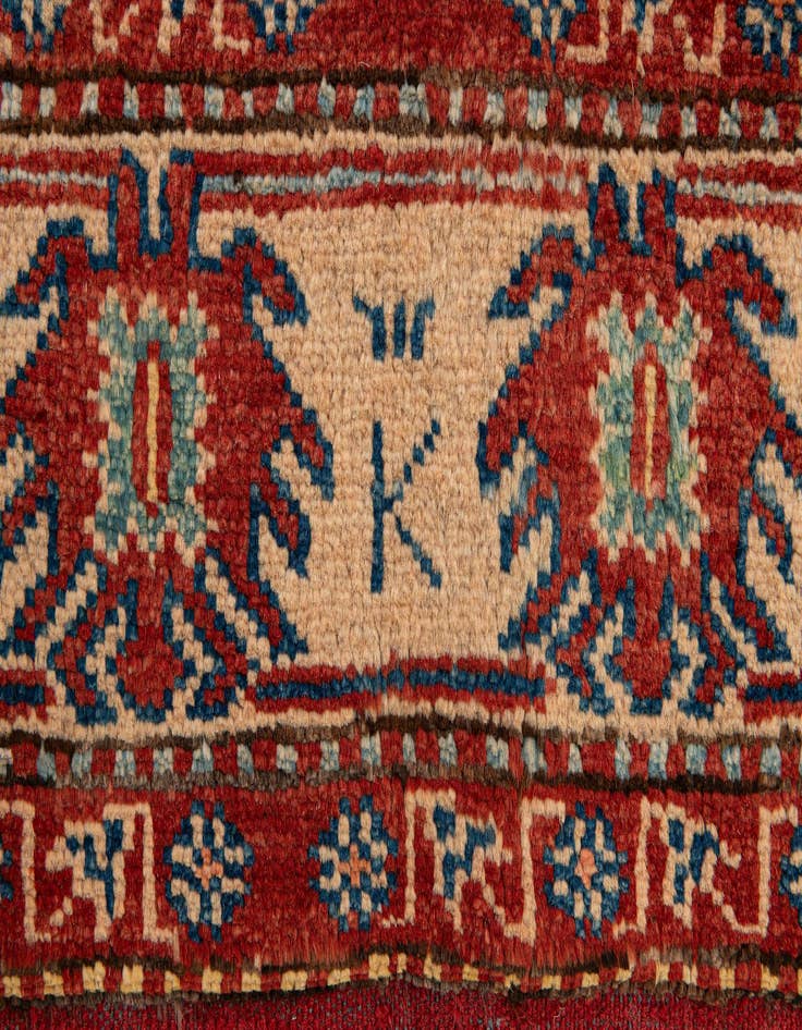 Detail image of 3' 9 x 5' 8  Hand Knotted Kazak Wool Rug
