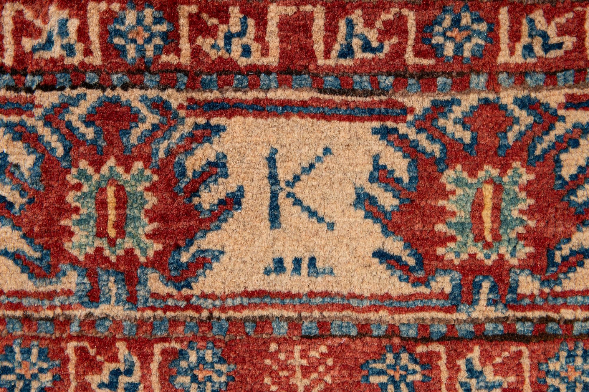 115cm x 175cm anudado a mano Kazak Alfombra Lana