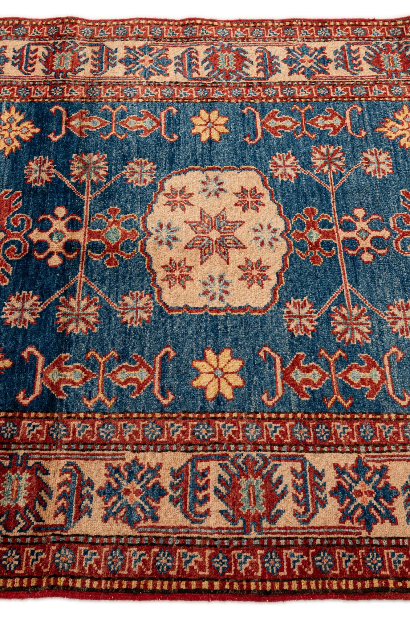115cm x 175cm anudado a mano Kazak Alfombra Lana
