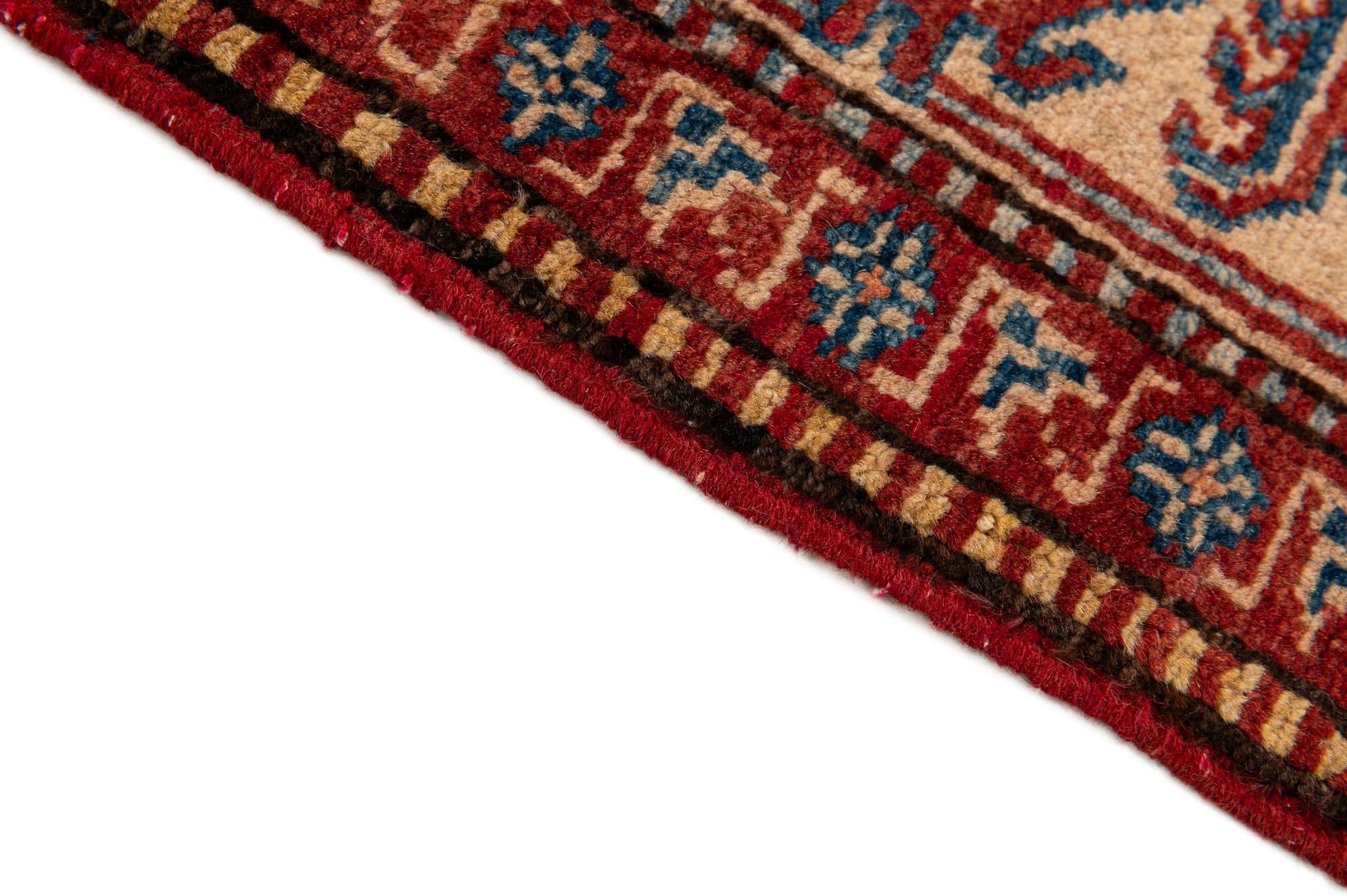 115cm x 175cm anudado a mano Kazak Alfombra Lana
