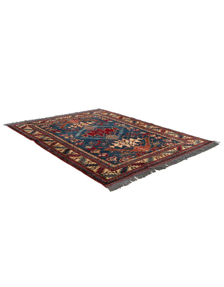4' x 4' 11 Hand Knotted Kazak Wool Rug