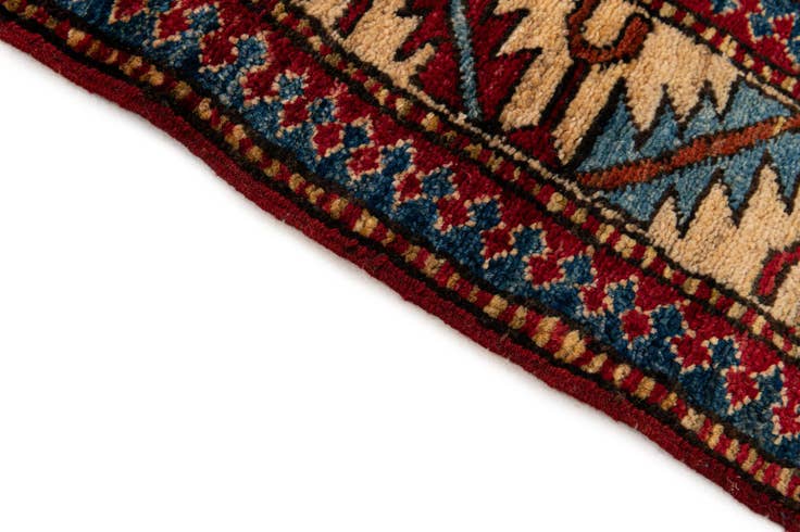 Detail image of 4' x 4' 11 Hand Knotted Kazak Wool Rug