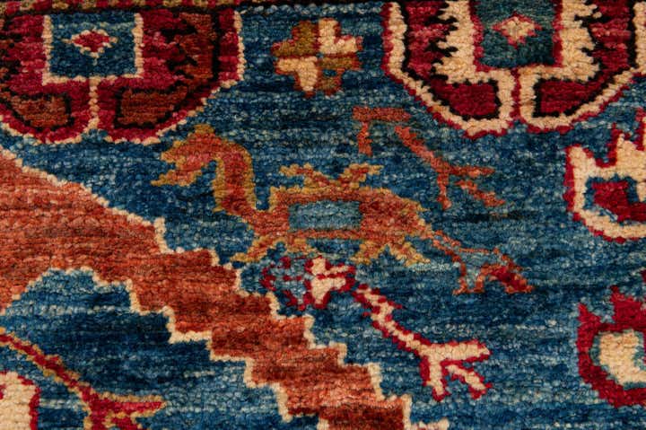 4' x 4' 11 Hand Knotted Kazak Wool Rug