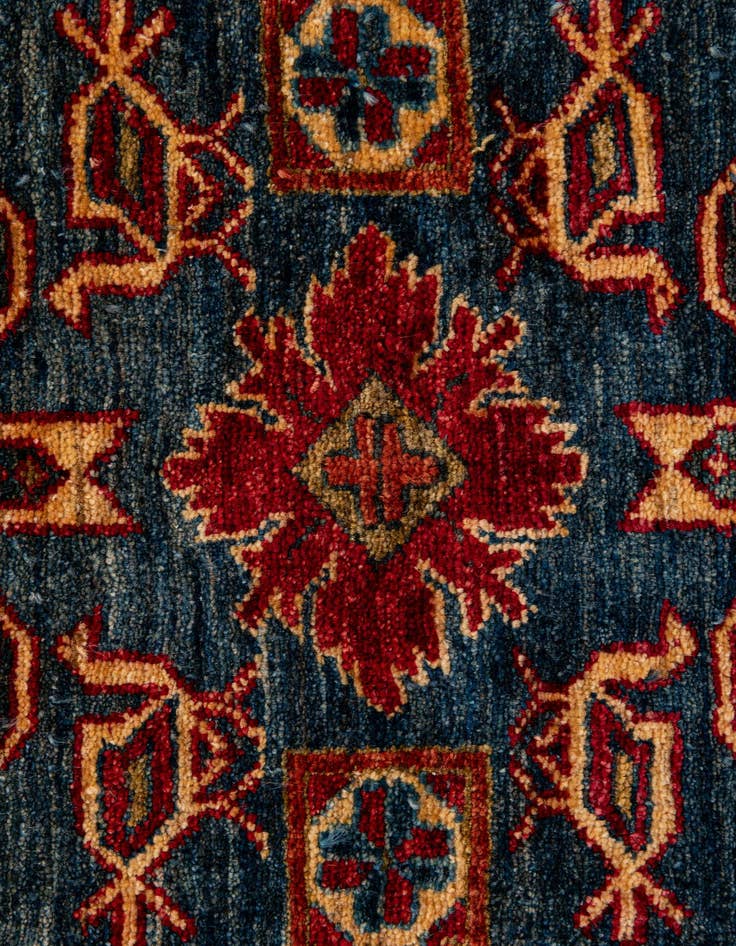 Detail image of 4' x 5'  Hand Knotted Kazak Wool Rug