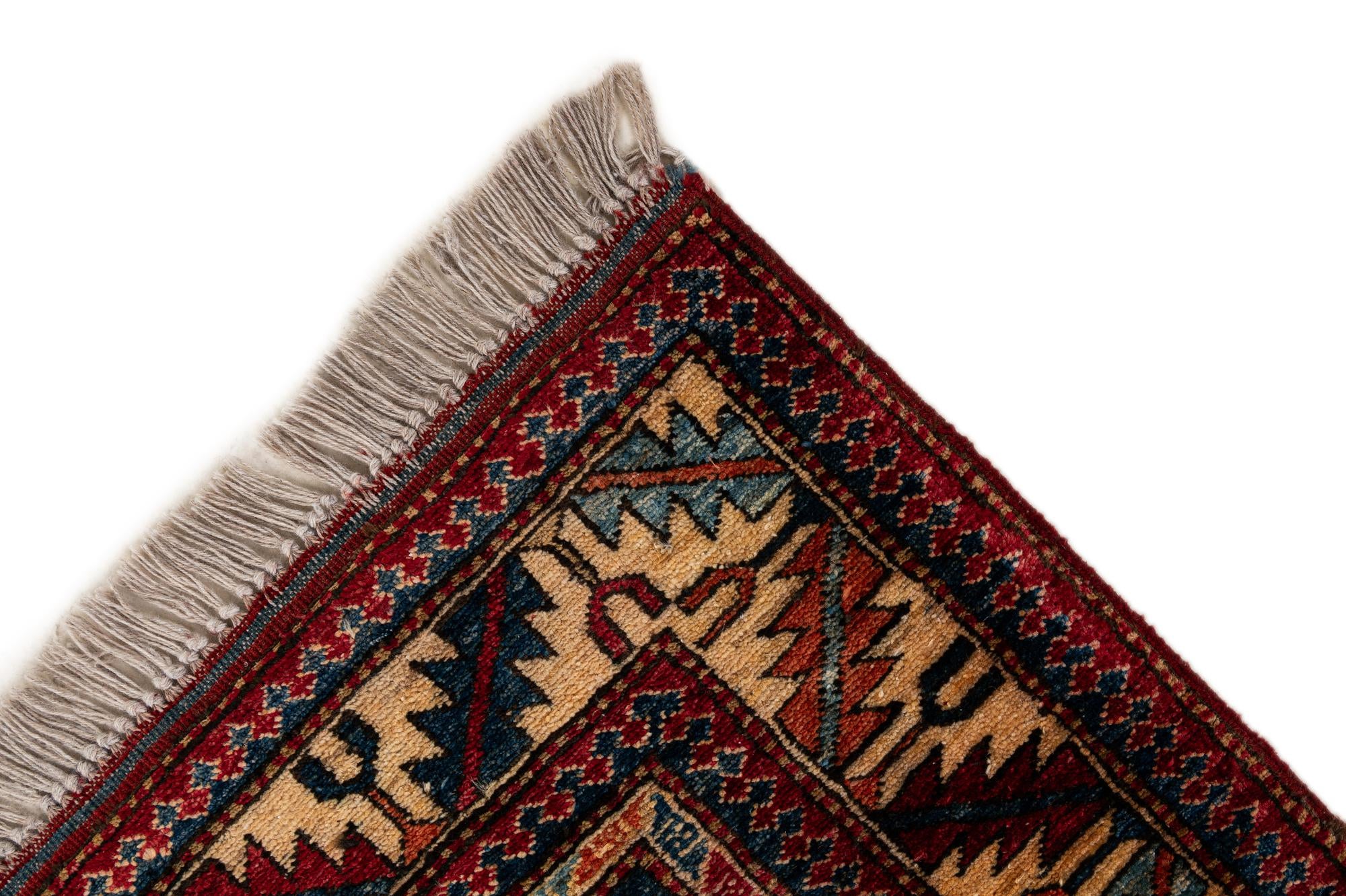 3' 10 x 5' 11 Hand Knotted Kazak Wool Rug
