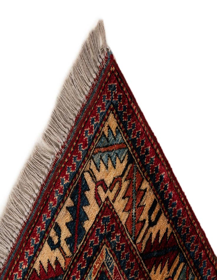 Detail image of 3' 10 x 5' 11  Hand Knotted Kazak Wool Rug