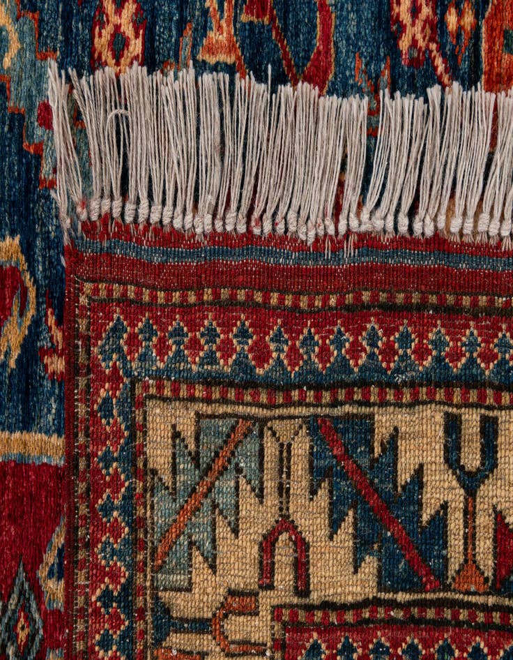 Detail image of 3' 10 x 5' 11 Hand Knotted Kazak Wool Rug