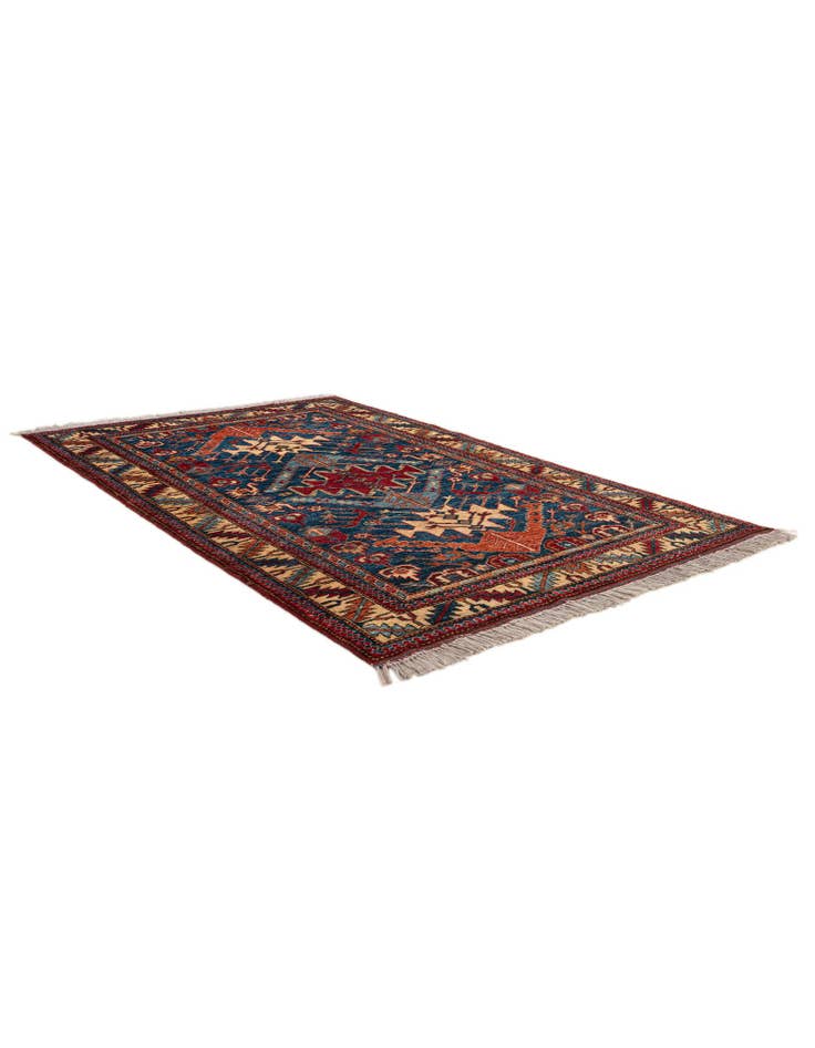 Detail image of 3' 10 x 5' 11 Hand Knotted Kazak Wool Rug