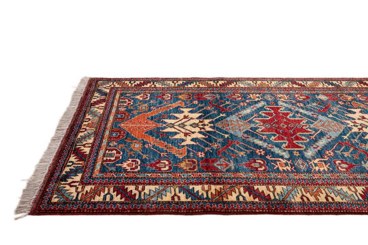 Detail image of 3' 10 x 5' 11 Hand Knotted Kazak Wool Rug