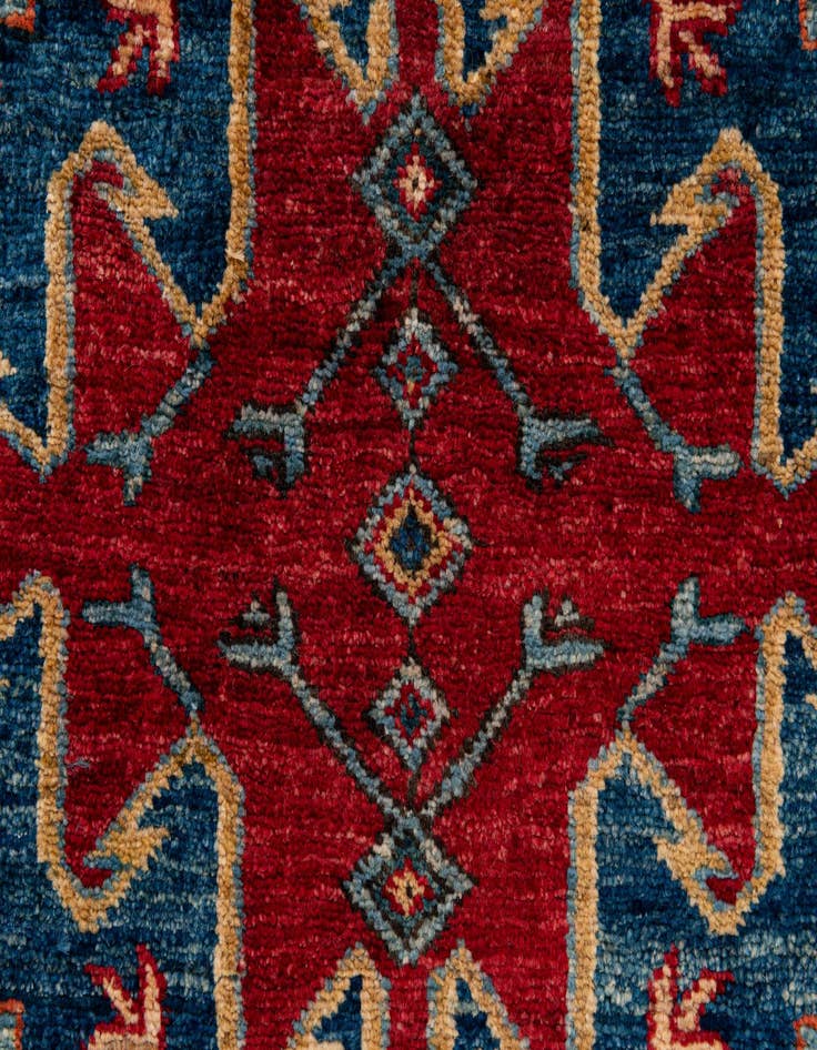 Detail image of 3' 10 x 5' 11  Hand Knotted Kazak Wool Rug