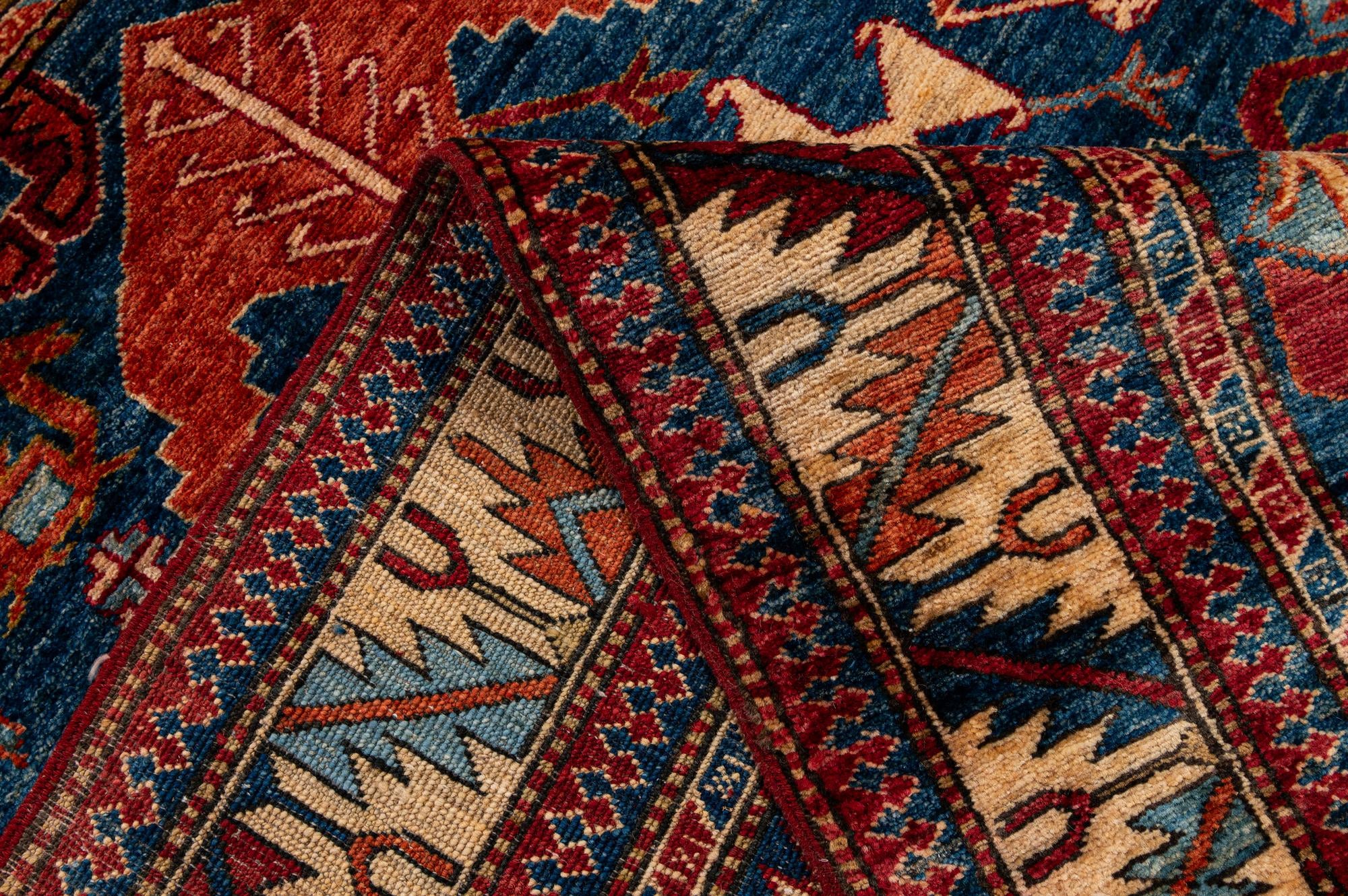 3' 10 x 5' 11 Hand Knotted Kazak Wool Rug