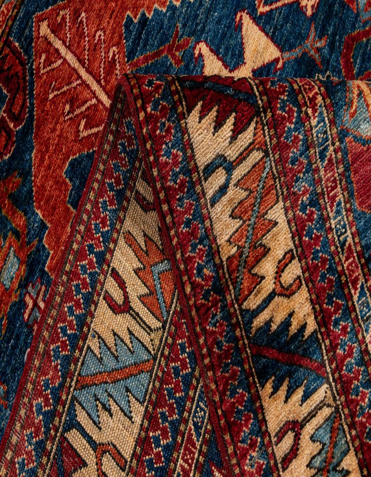 Detail image of 3' 10 x 5' 11  Hand Knotted Kazak Wool Rug