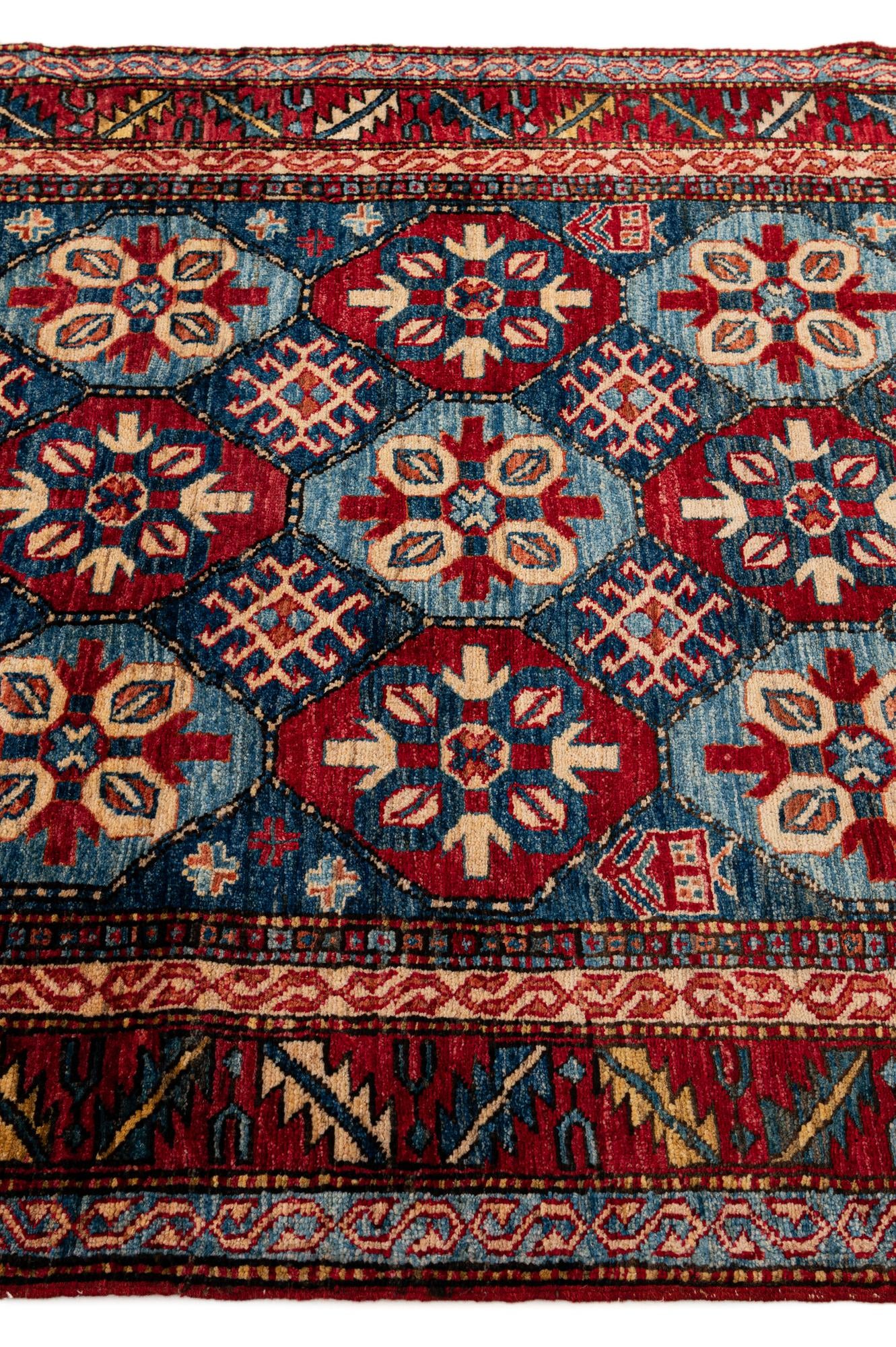 3' 11 x 6' 1 Hand Knotted Kazak Wool Rug