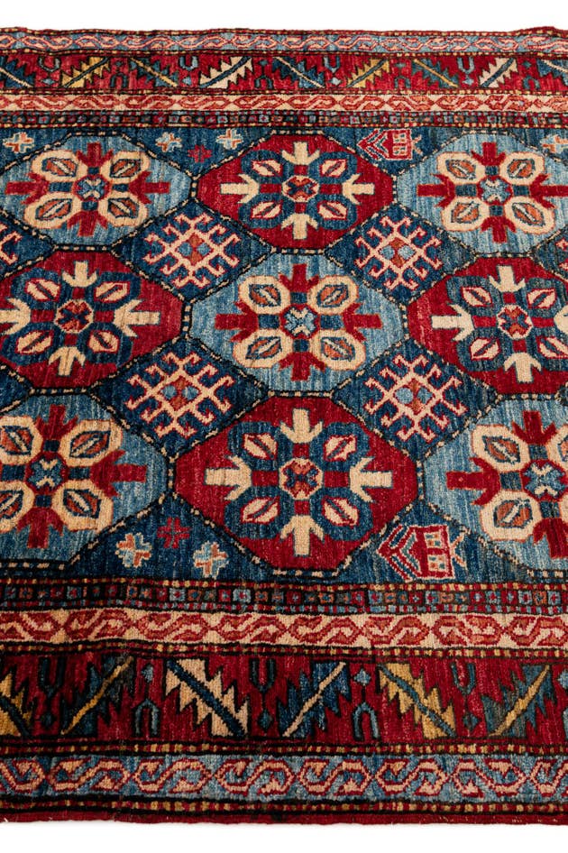 Detail image of 3' 11 x 6' 1 Hand Knotted Kazak Wool Rug