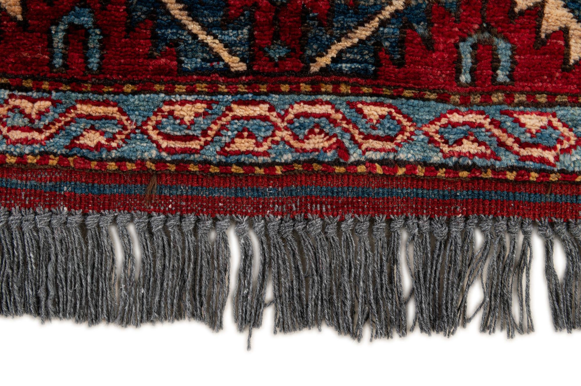 3' 11 x 6' 1 Hand Knotted Kazak Wool Rug
