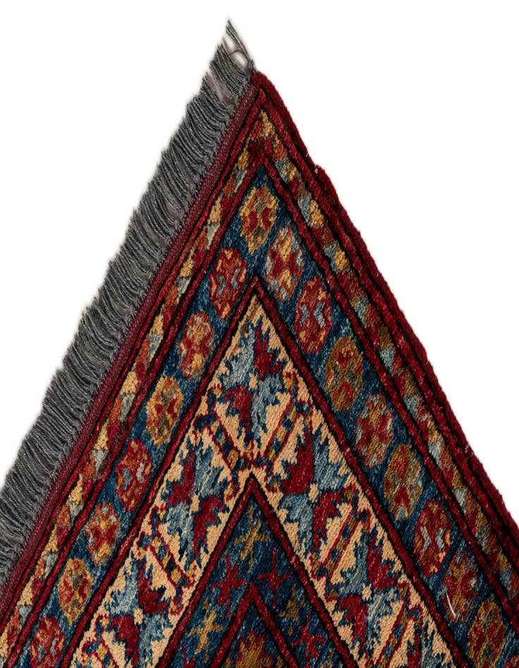 Detail image of 3' 4 x 4' 9  Hand Knotted Kazak Wool Rug