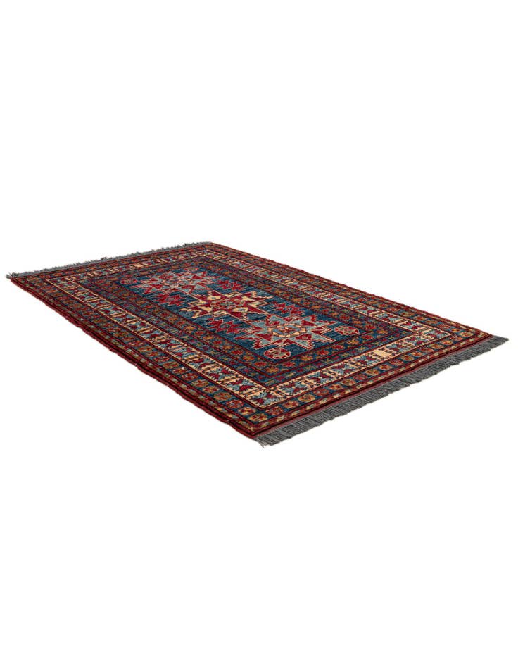 Detail image of 3' 4 x 4' 9 Hand Knotted Kazak Wool Rug