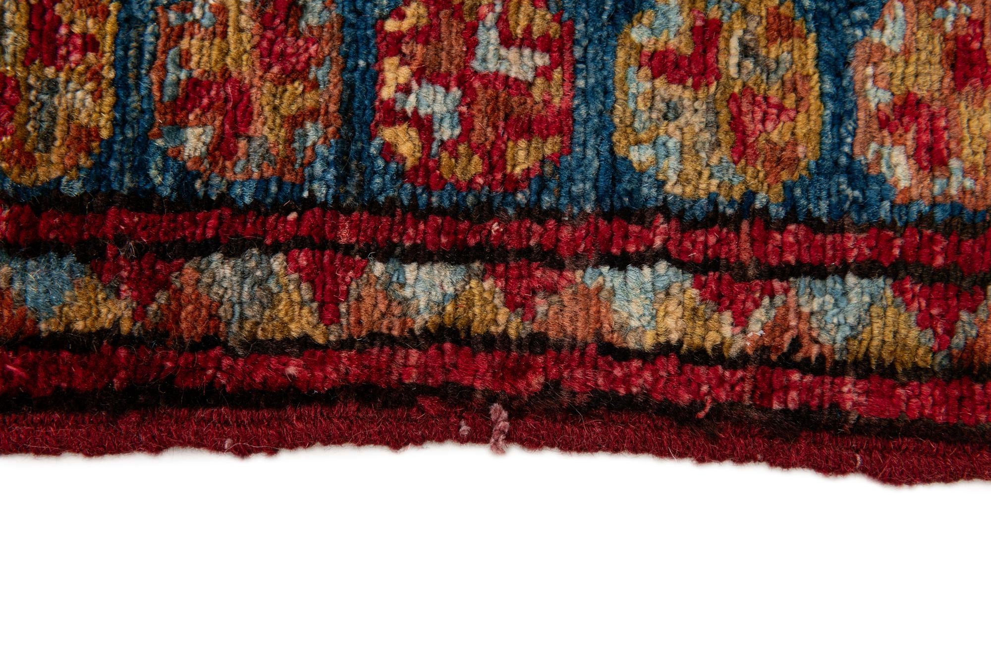 3' 4 x 4' 9 Hand Knotted Kazak Wool Rug