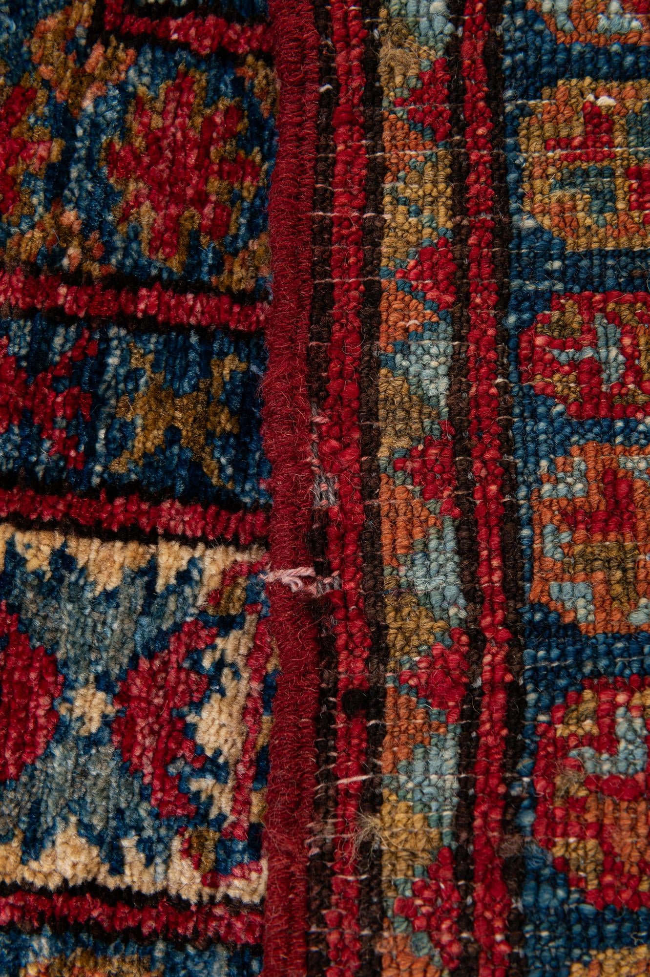 3' 4 x 4' 9 Hand Knotted Kazak Wool Rug