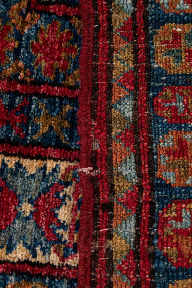 3' 4 x 4' 9 Hand Knotted Kazak Wool Rug