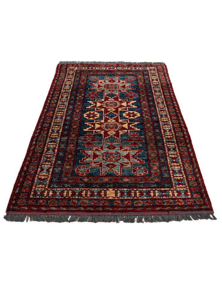 Detail image of 3' 2 x 5' 7 Hand Knotted Kazak Wool Rug