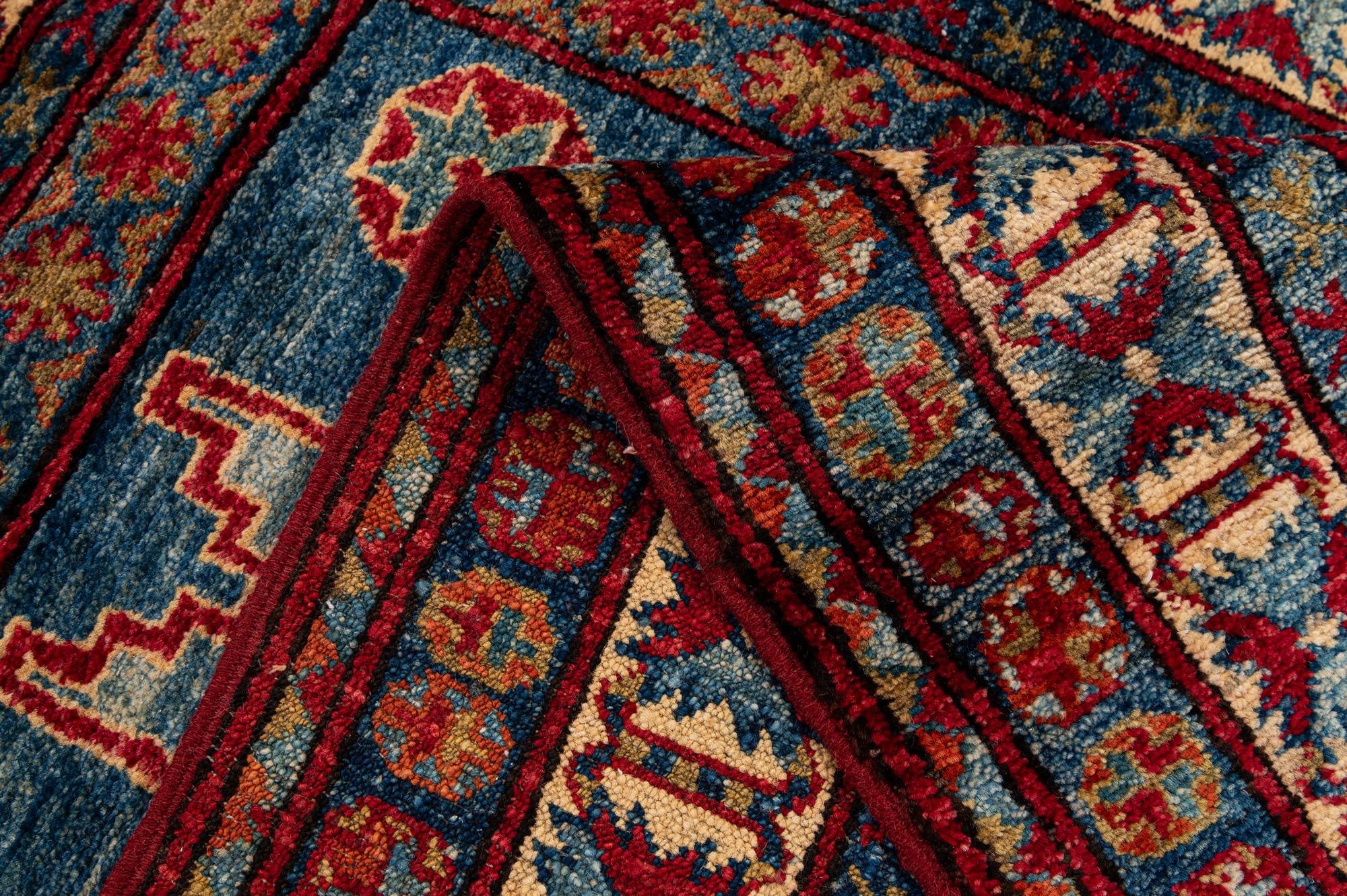 3' 2 x 5' 7 Hand Knotted Kazak Wool Rug