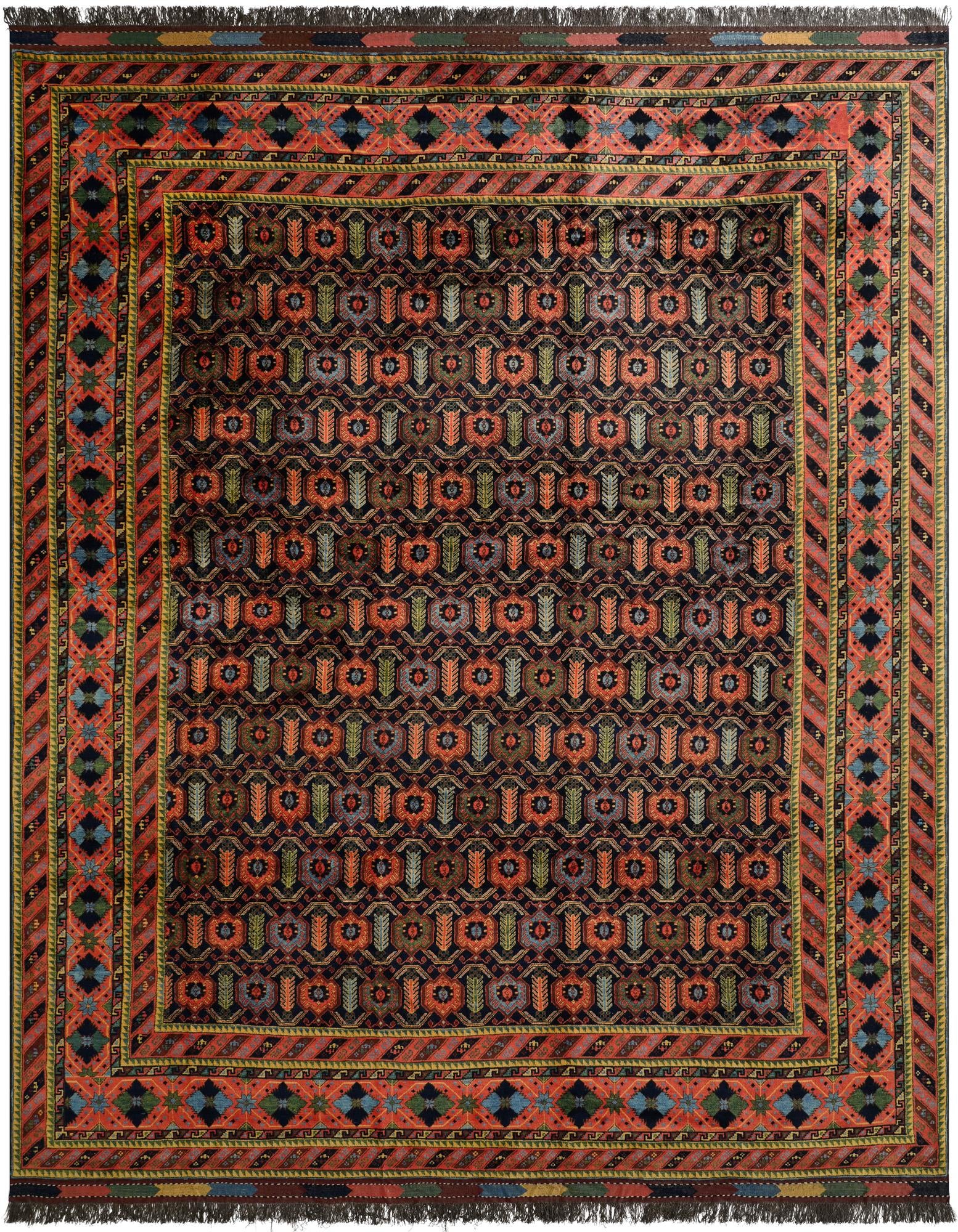 13' 1 x 16' 2  Hand Knotted Kazak Wool Rug