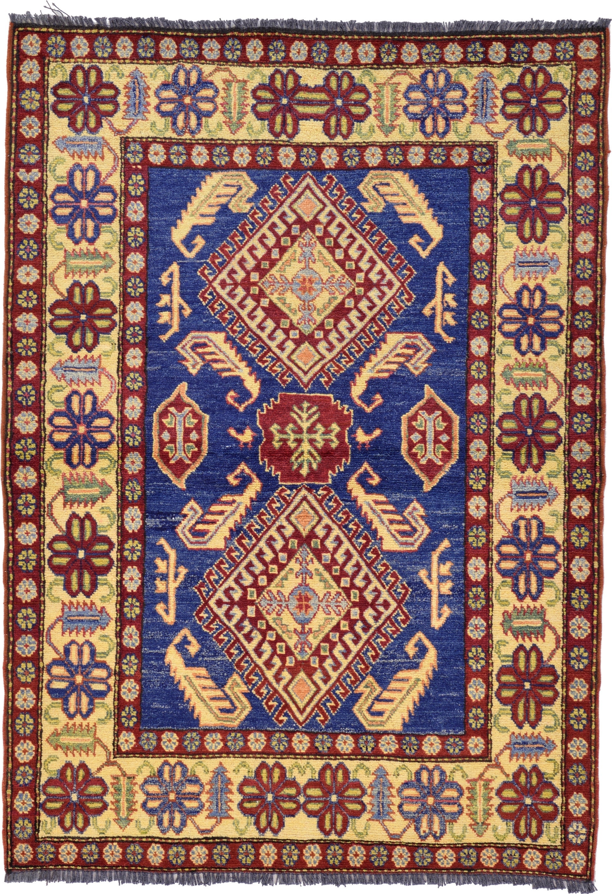 3' 7 x 5' 1 Hand Knotted Kazak Oriental Rug