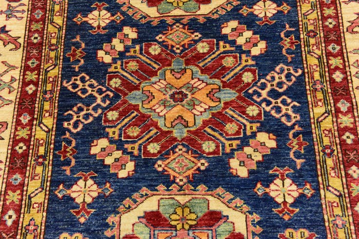 Detail image of 4' 10 x 6' 4 Hand Knotted Kazak Rug