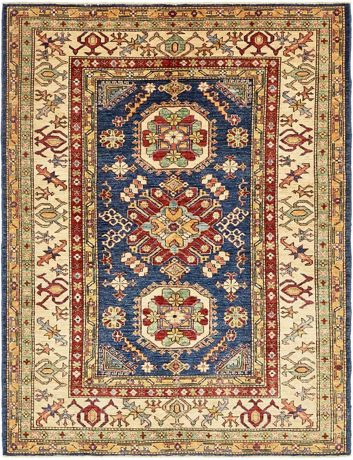 4' 10 x 6' 4 Hand Knotted Kazak Rug